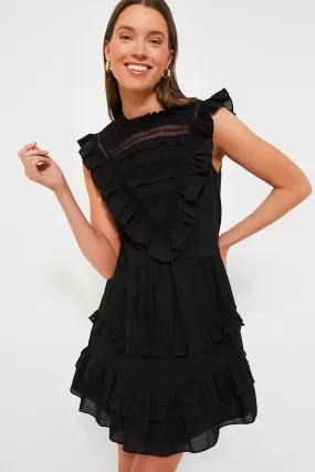 Black Cecilia Ruffle Dress