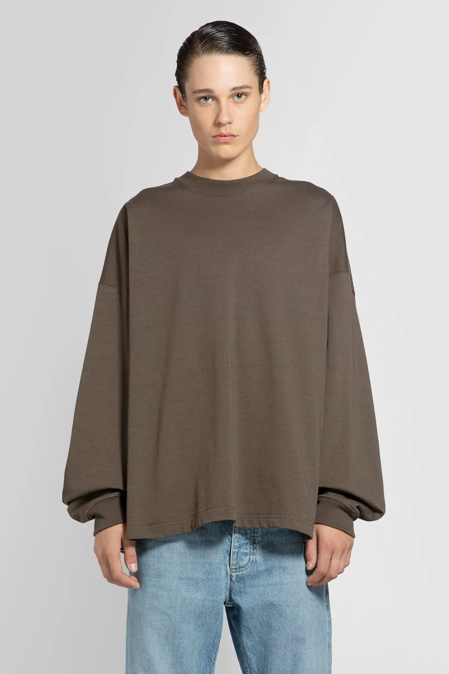 BOTTEGA VENETA MAN BROWN T-SHIRTS & TANK TOPS