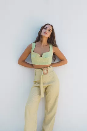 CALÇA VERDE MENTA COM FIVELA