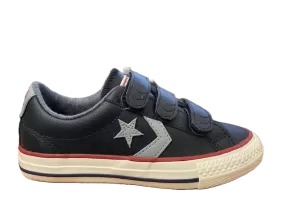 Converse children's shoe in leather with strap Star Player 658155C black