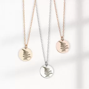 Fern Disc Necklace