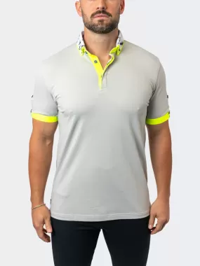 Maceoo Stretch Short-Sleeve Polos | Polo MozartSolid 35 Grey