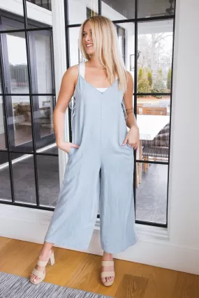 Naomi Wide Leg Jumpsuit, Denim