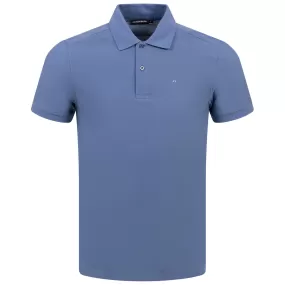 Troy Slim Fit Cotton Pique Polo Batik Bijou Blue - SS24